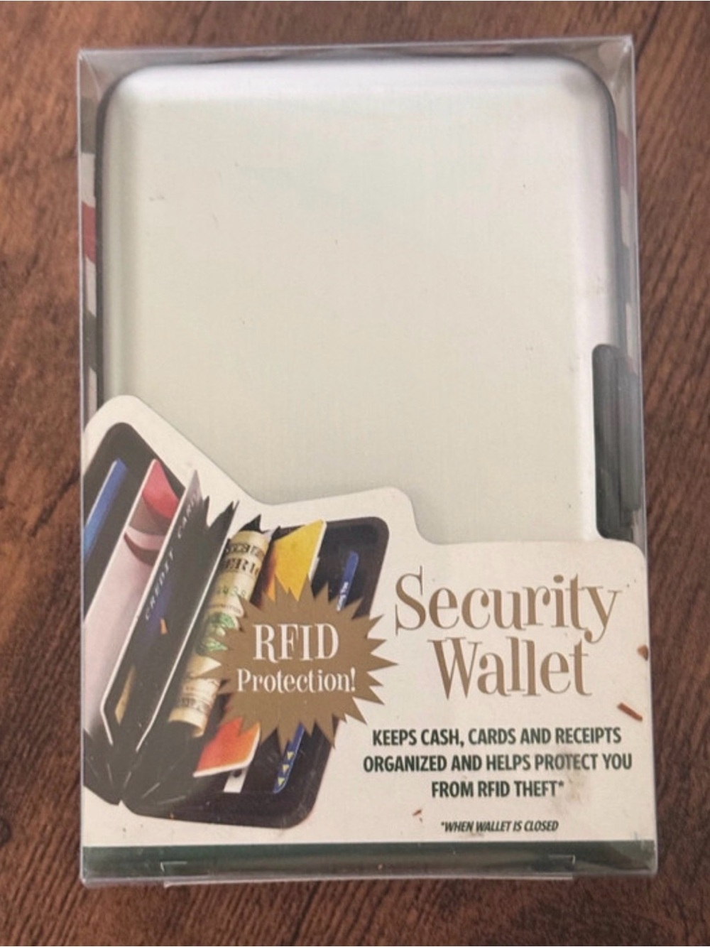 Wembley RFID Security Wallet - Silver Aluminum Case